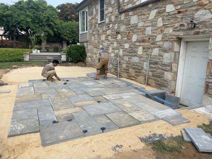 Residential Hardscape and Drainage project in Rydal, PA